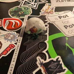 Hatching baby turtle glass pendant